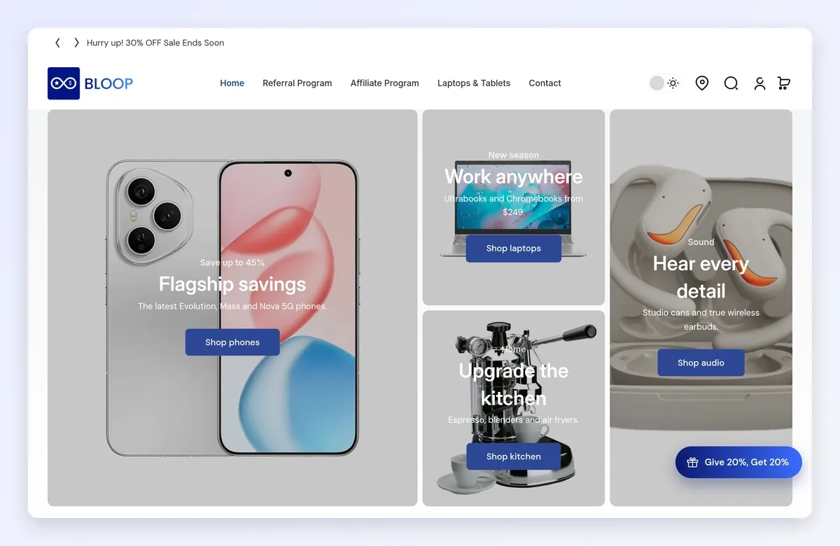 The quietly present widget launcher