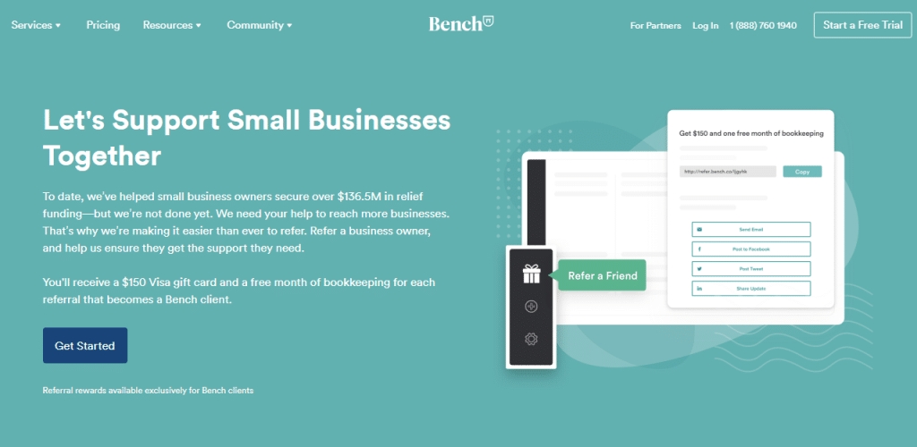 bench b2b referral program